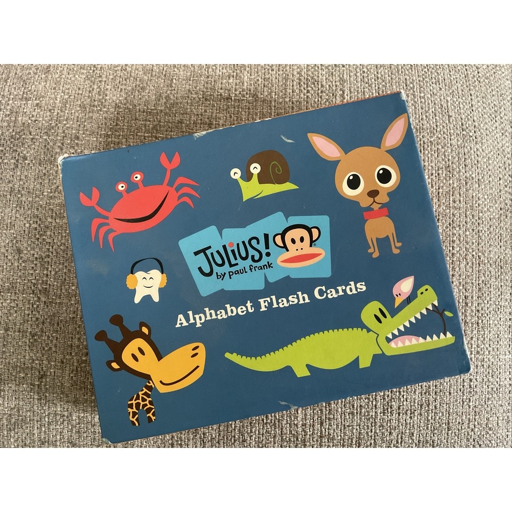 Julius & Friends Alphabet Flash Cards Paul Frank Clancy Back To Pre-School Kids